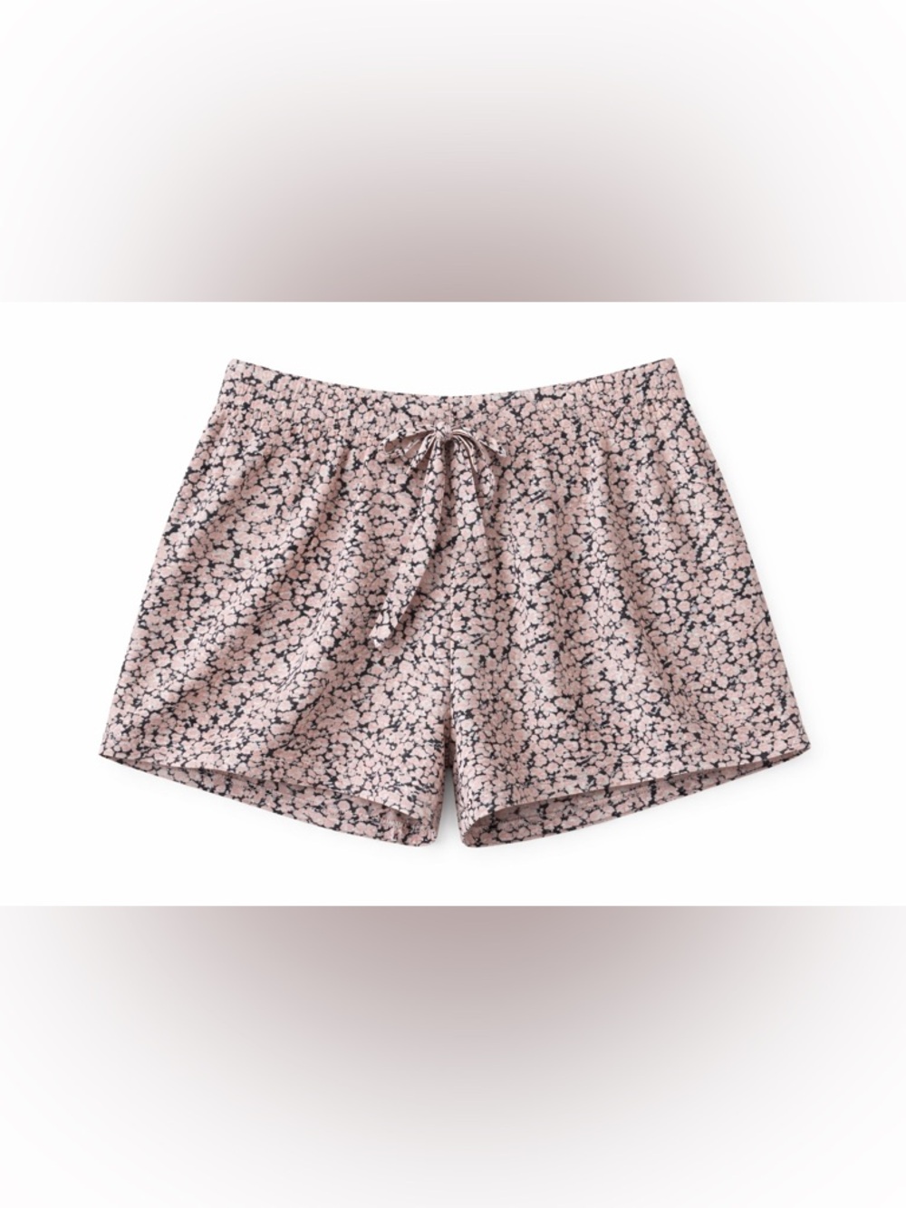 Volcom Floral Drawstring Shorts Large Blush Pink Lightweight Lounge